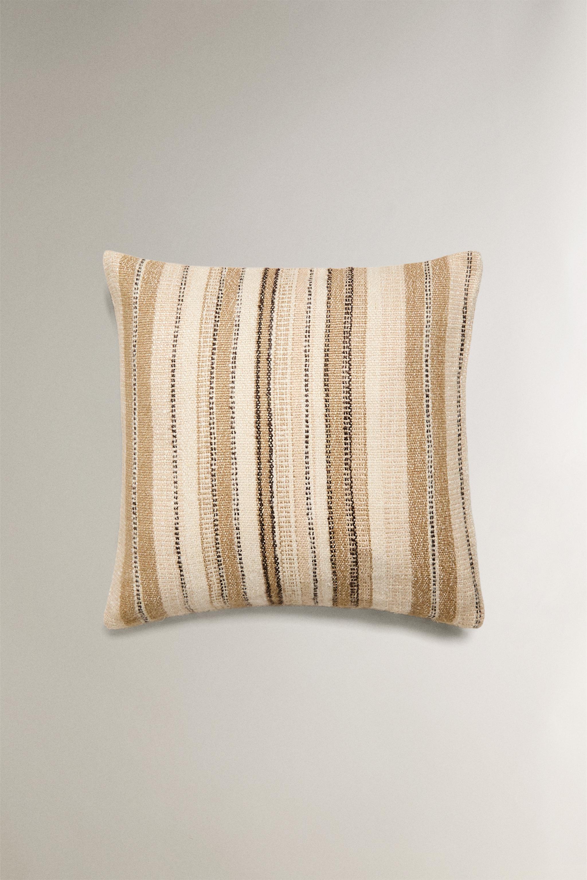 STRIPED THROW PILLOW COVER